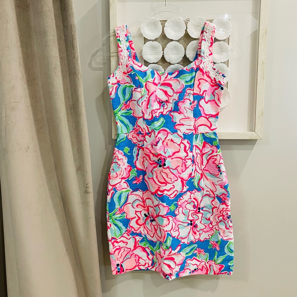 LILLY PULITZER Nienie Dress In Flutter Blue Lucky Charm